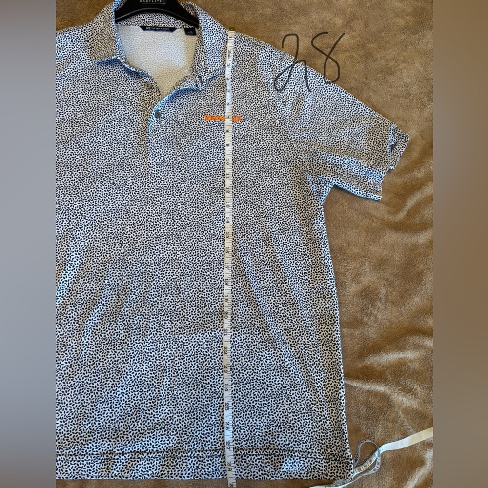 Cutter & Buck Whataburger Black and White Polo Shirt Casual Sporty Design Size L - Picture 5 of 8